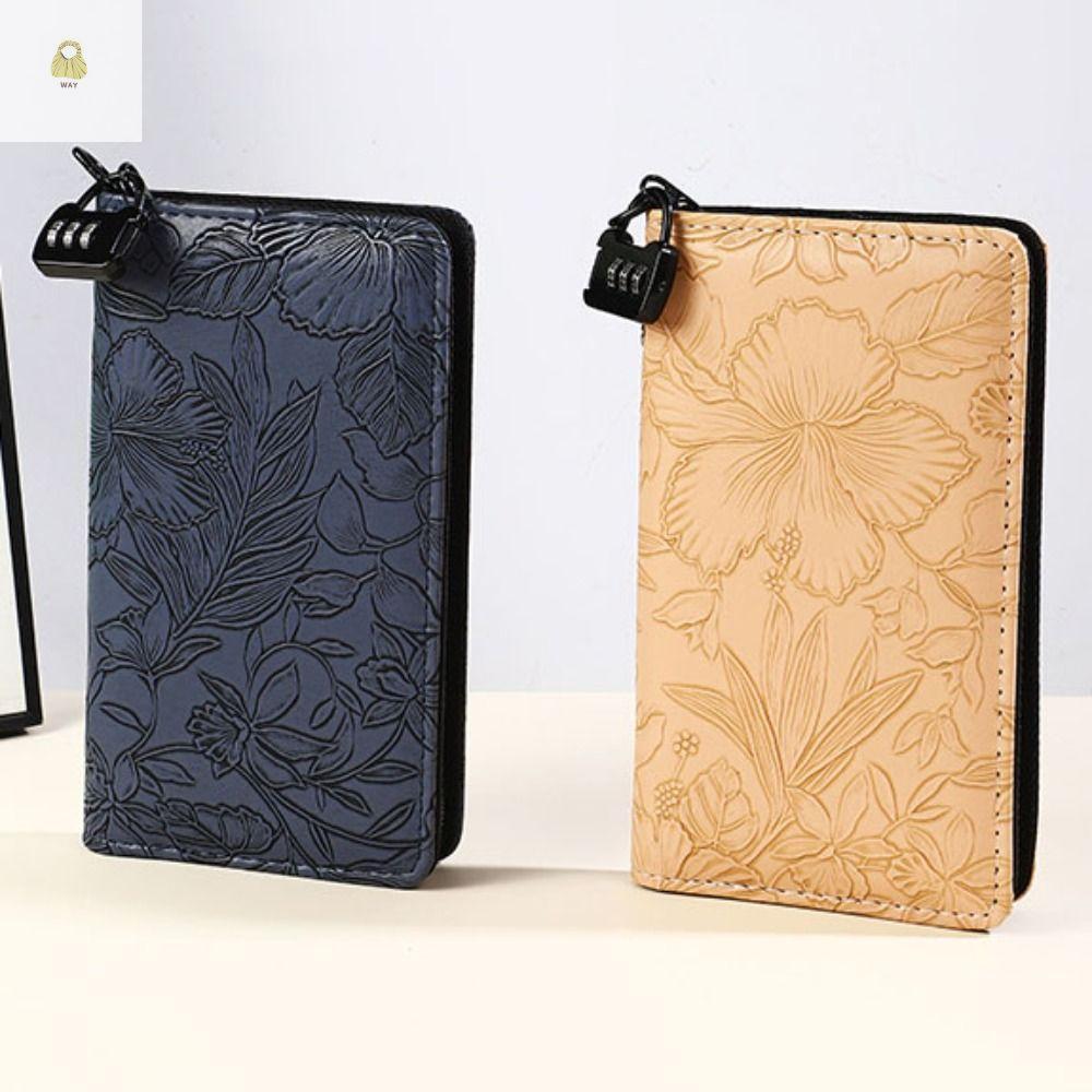 WAY Saving Minder, PU Leather Wallet Storage Budget Binder พร้อมตัวล็อค, Easy and Fun Budget Planner