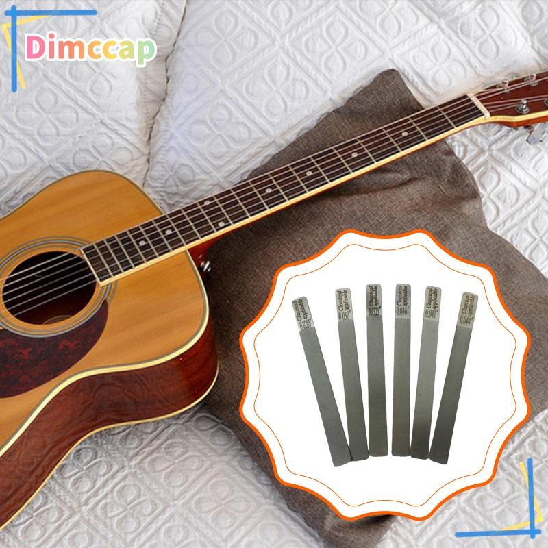 [dimccap] 6 ชิ้นกีตาร์ Nut ไฟล์ Luthier เครื่องมือ Fret Crowning 0.0285%-0.044" Slot Filiing