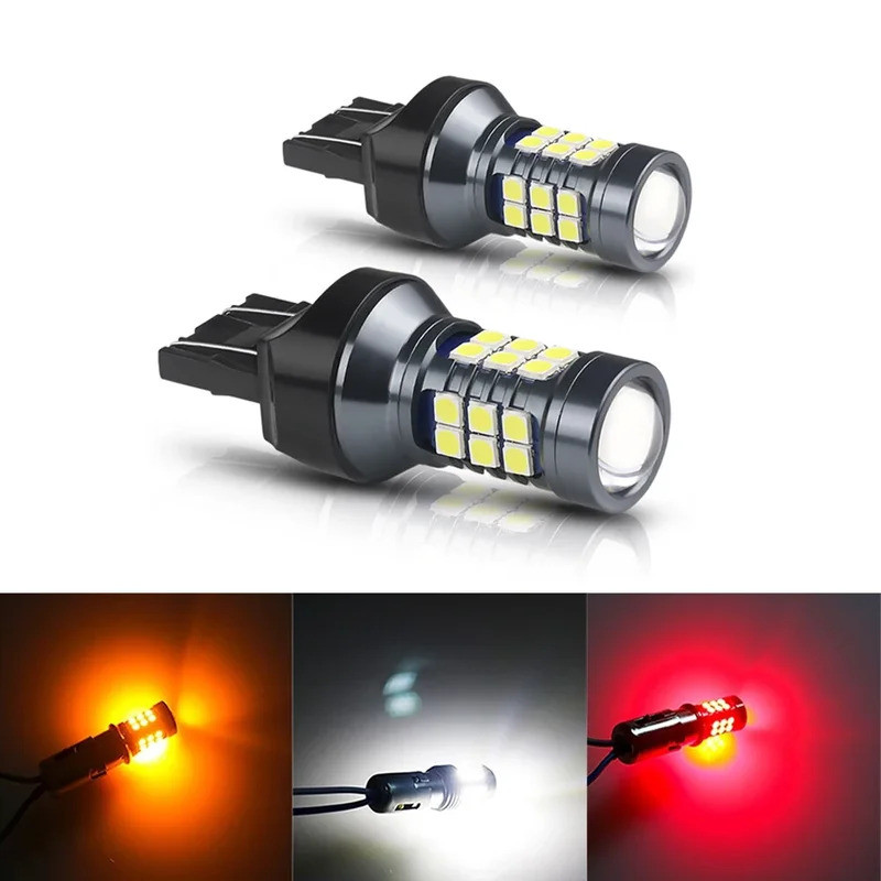 Super Bright Auto สัญญาณโคมไฟ T20 LED 7440 WY21W W21W หลอดไฟ LED 7443 W21/5W Led T20 3030SMD 2 ชิ้นร