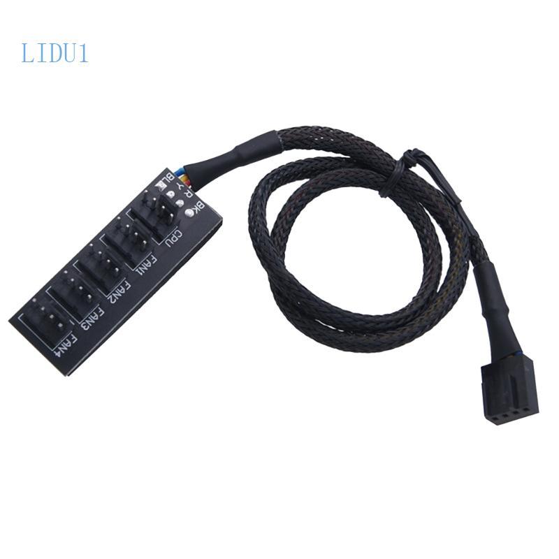 PWM Fan Adapter 5 Way Splitter for 4Pin Computer Motherboards Fan Controller