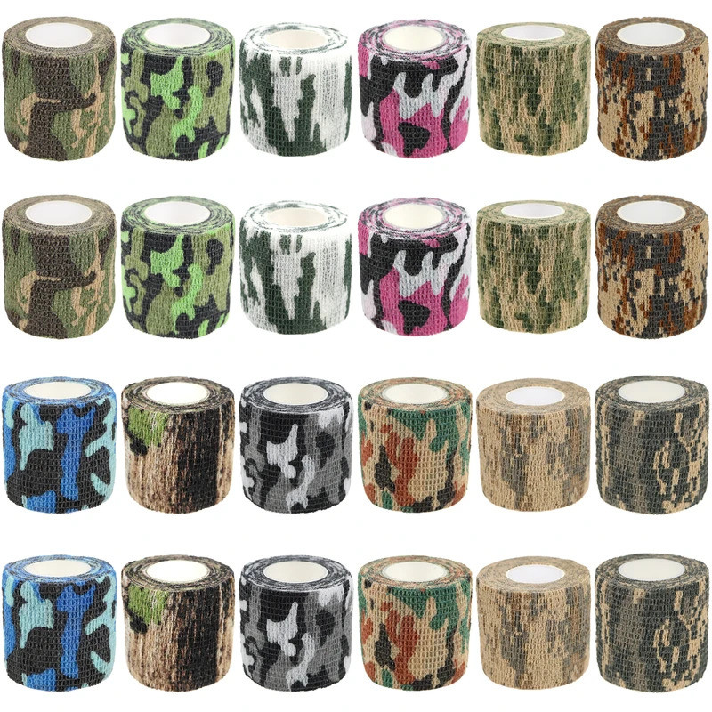 ผ้าพันแผลยืดหยุ่น Camouflage ชนิด self-adhesive และ cohesive สําหรับการใช้งานทั่วไปและสัตว์เลี้ยง