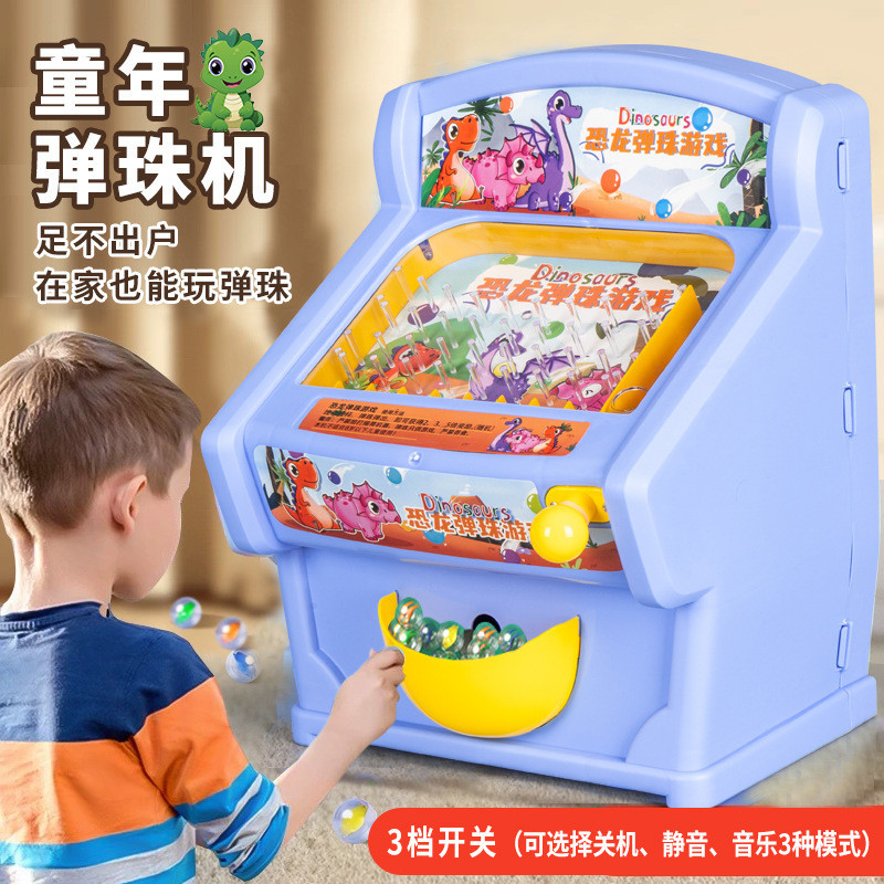เด็กเกมกระดานของเล่นเพื่อการศึกษาการ์ตูนไดโนเสาร์ Pinball เกมคอนโซลชายหญิง Interactive Pinball เกมคอ