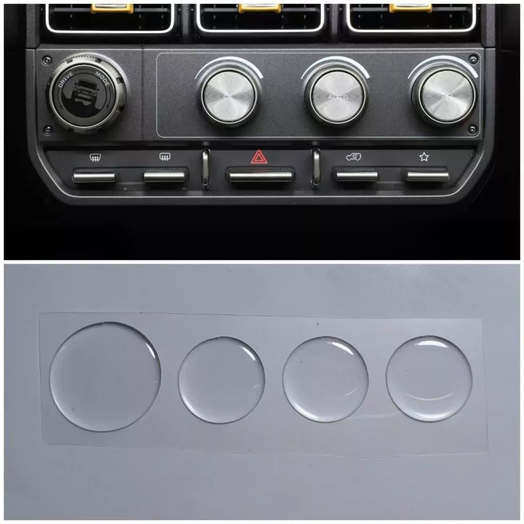 Chery iCar V23 2025-2026 เฌอรี่ ไอคาร์ โวลต์23, สติ๊กเกอร์ลูกบิดเครื่องปรับอากาศคอนโซลกลาง, ปุ่มแผงควบคุมกระจกรถยนต์ อีพ็อกซี่