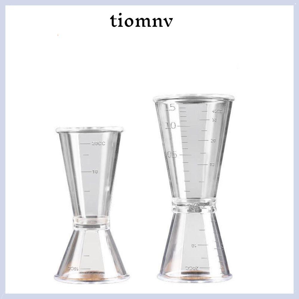 TIOMNVTH ถ้วยตวง, 20/40cc 10/20cc Didi Shaker, โปร่งใสสองหัวอุปกรณ์ครัว Jigger สั้น