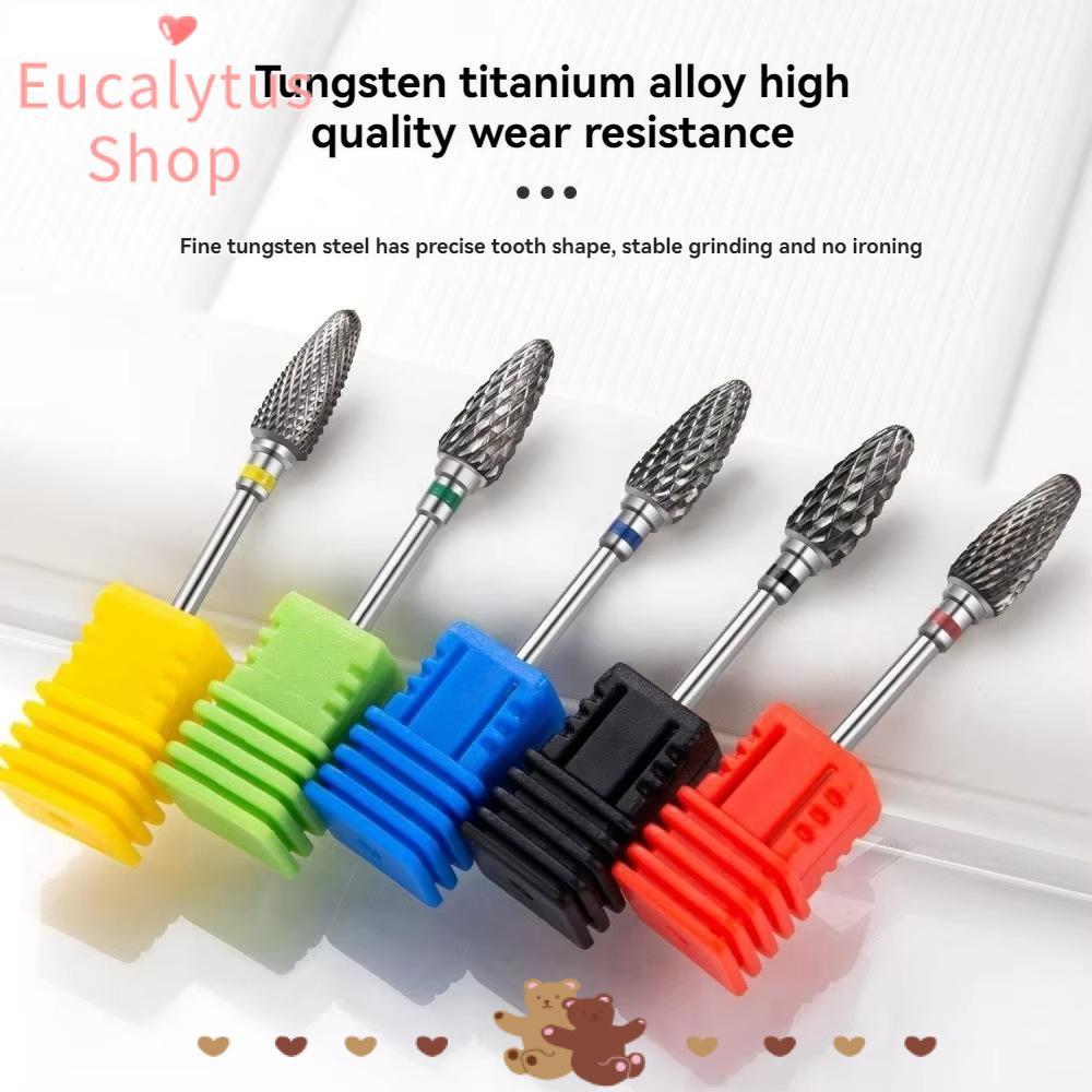 EUCALYTUSS หัวเจียรเหล็กแต่งเล็บ, บดหัวข้าวโพด|อุปกรณ์เสริมหัวเจียรเล็บทนทานผิวที่ตายแล้วขัดถอดเครื่องมือทําเล็บ
