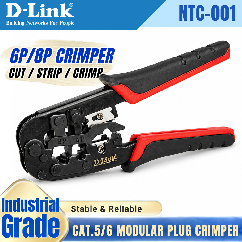 D-LINK NTC-001 MODULAR PLUG CRIMPING เครื่องมือสําหรับ 8P/6P CAT6 CAT5 CRIMPER