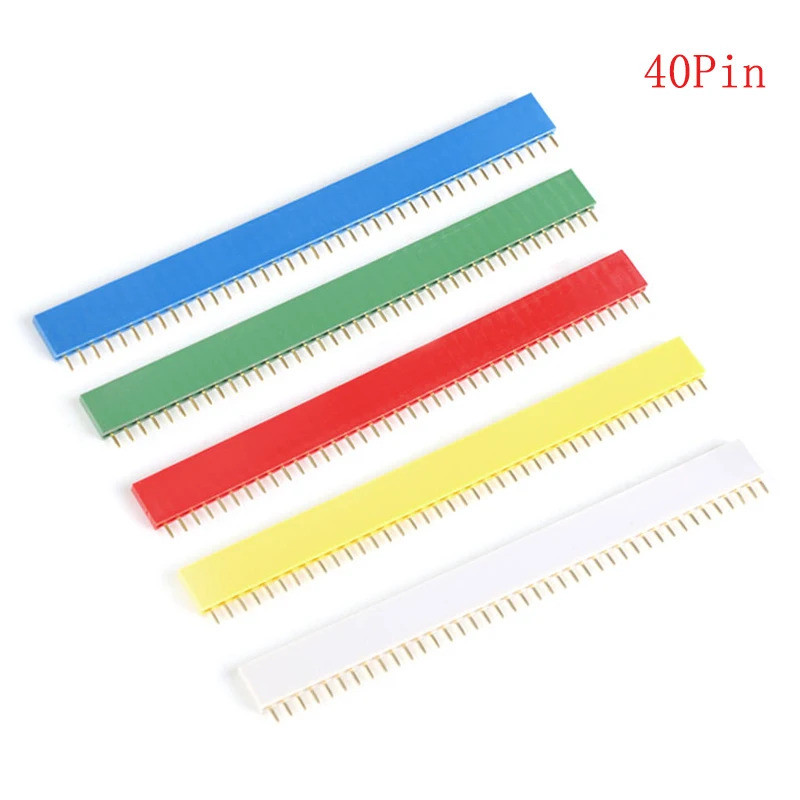 10PCS 1X40 PIN เดี่ยวแถวตรงหญิง PIN HEADER 2.54 มม.PITCH Strip Connector ซ็อกเก็ต 140 40 P 40PIN 40 