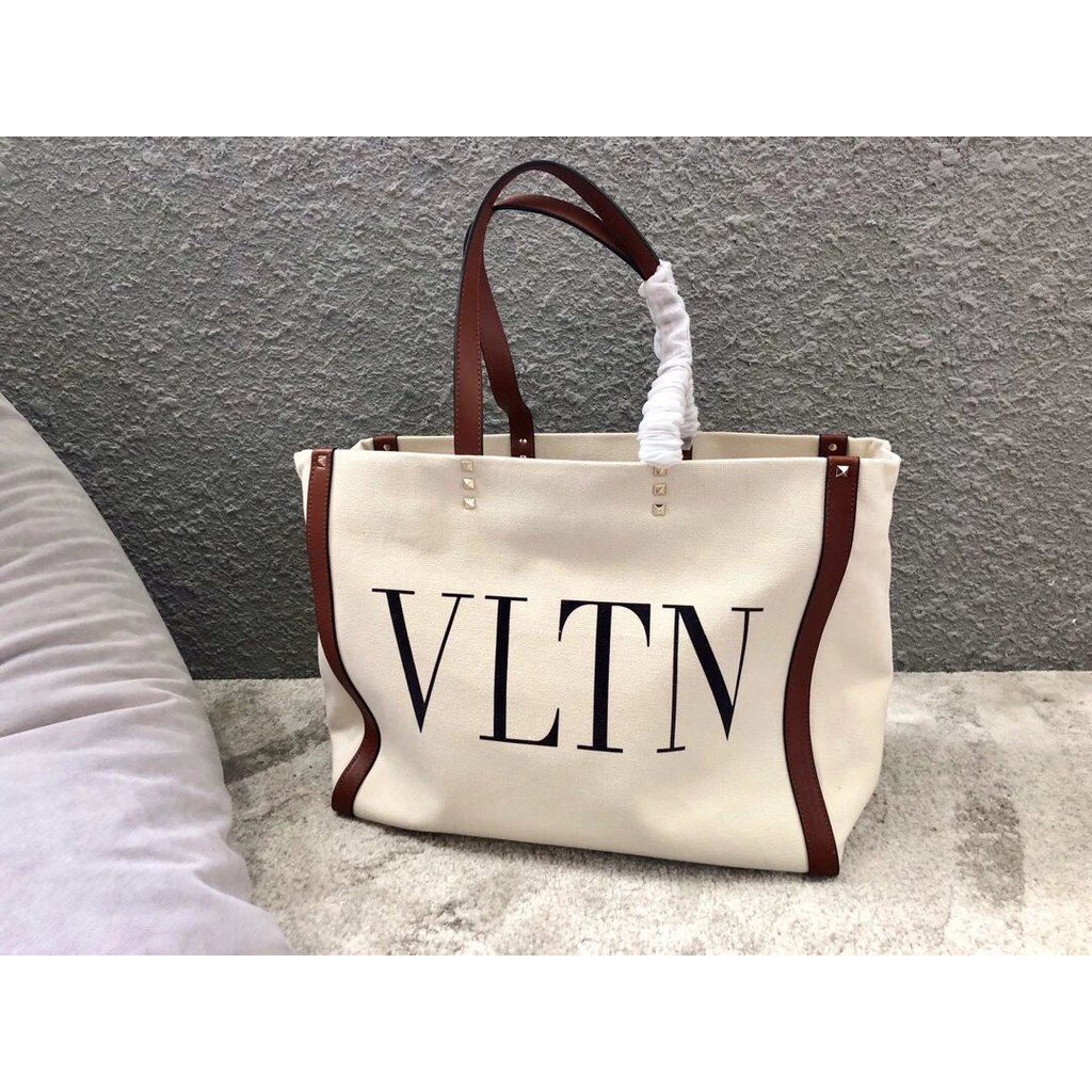 VALENTINO VALENTINO Canvas Shopping Bag Shoulder Bag Underarm Bag Handbag Commuter All-Match