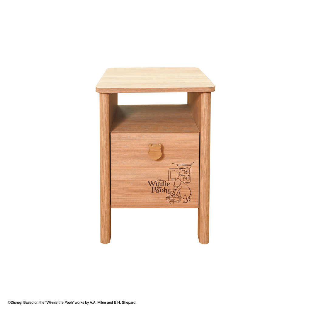 Disney Home ตู้ข้าง 1 ลิ้นชัก DISNEY รุ่น POOH100YEAR 40 สี น้ำตาล Honey Oak (40x40x55.5 ซม.) แบรนด์ DISNEYHOME