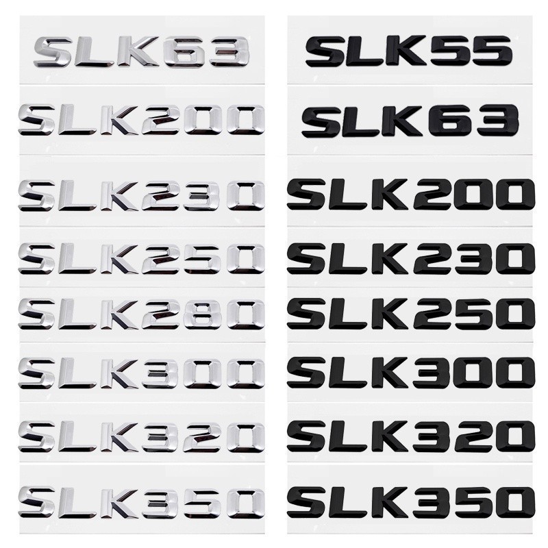 รถสติกเกอร์ Trunk Tail Badge Emblem สําหรับ Mercedes Benz SLK55 SLK63 SLK200 SLK230 SLK250 SLK280 SL