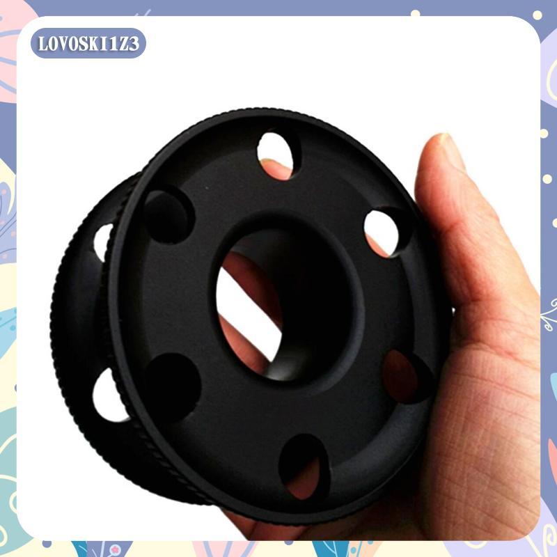 [lovoski1z3] Lovoski Aluminium Scuba Dive Empty Finger Reel Guide Line Spool Black
