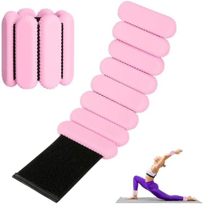 Wrist Ankle Weights for Women, Adjustable Ankle Weights Strength Training Silicone Bracelets Workout