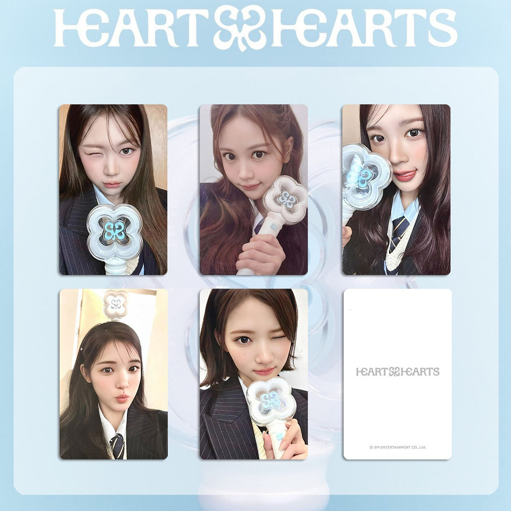 2-50pcs H2H Hearts2Hearts Lightstick Lomo การ์ด FOCUS Key Chain Chase Makestar Soundwave POB Photoca