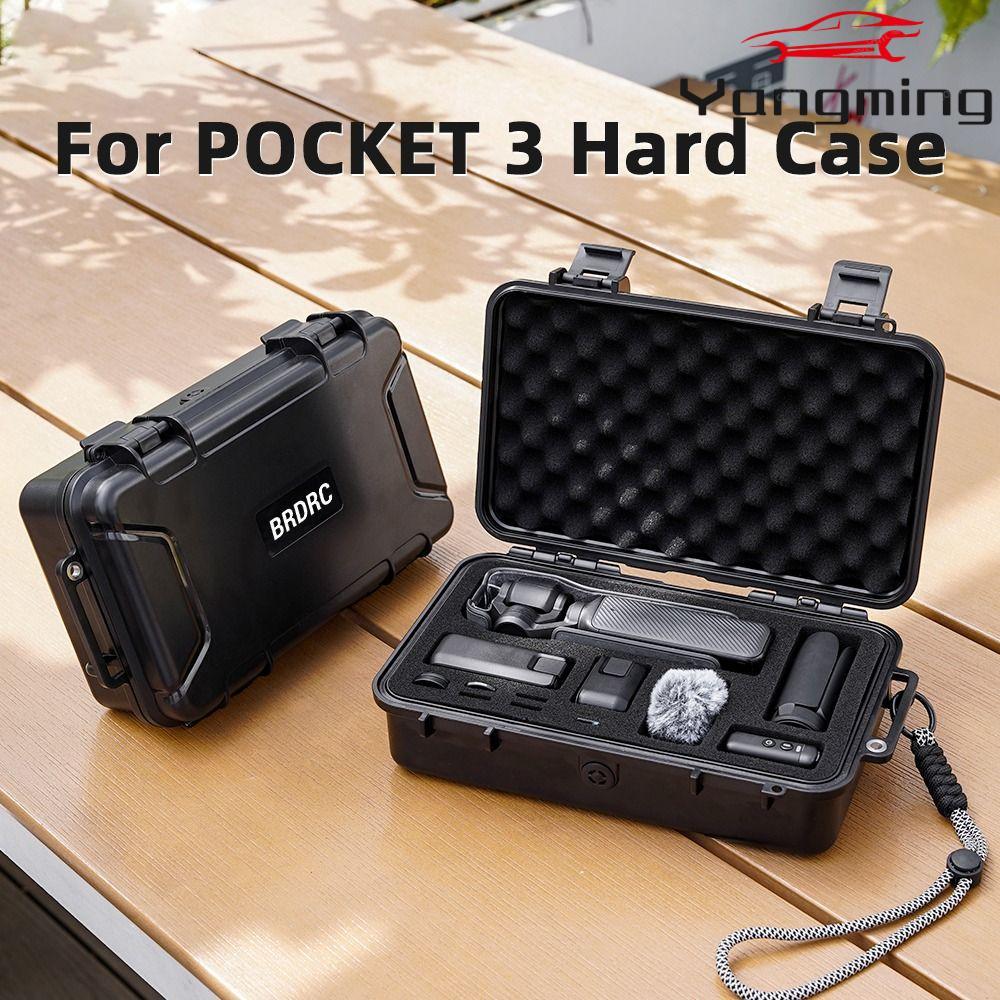 YANGMING Hard Storage Bag, Portable -proof Carrying, กระเป๋าถือกันกระแทกกันน้ําสําหรับ DJI Osmo Pocket 3 อุปกรณ์เสริมสําหรับกล้องแอคชั่นแคมเมรา