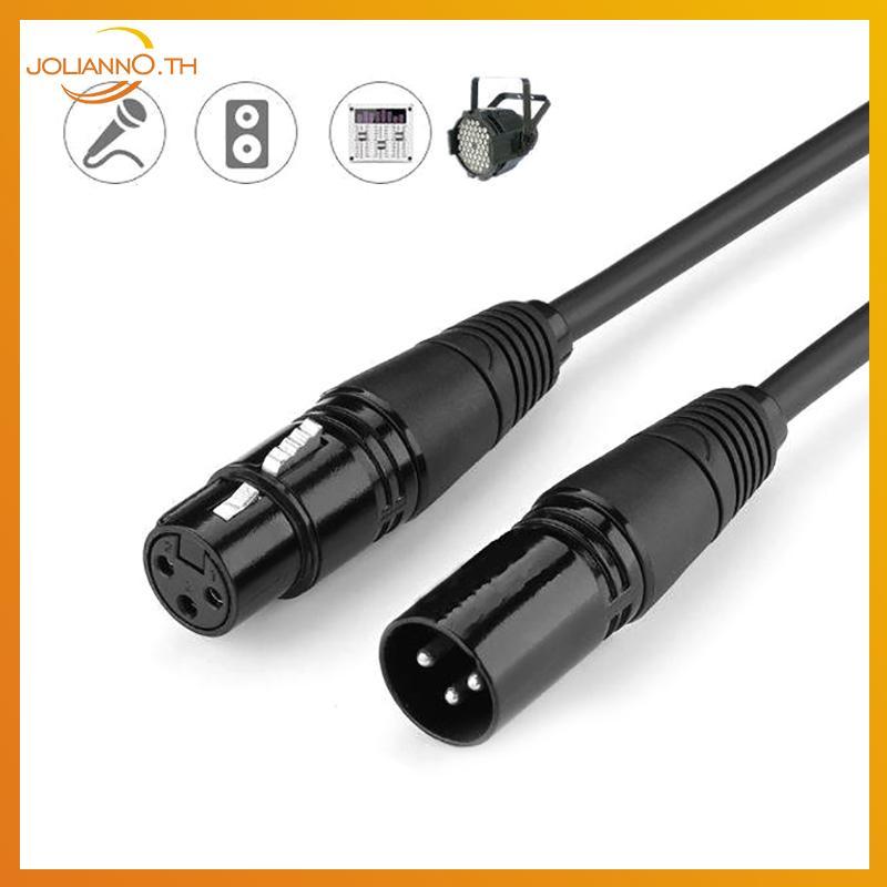 Joliann0 DMX 3-PIN DMX512 ชายหญิงสาย LED PAR ไฟเวที DMX สัญญาณ Dj อุปกรณ์ DMX512 สัญญาณสาย Xlr Conne