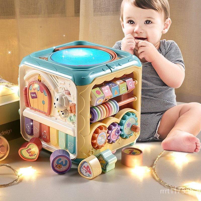 ลูกปัดร่างกายหกด้าน Busy Early 1 ปีแพ็ค Treasure Box Mail สองของเล่นตรัสรู้ Baby 0 One Education Bab
