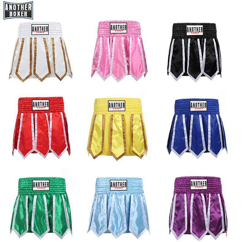 New Boxing Shorts Ribbon Muay Thai Shorts Competition Training Kick Boxing Sanda Pants smPP