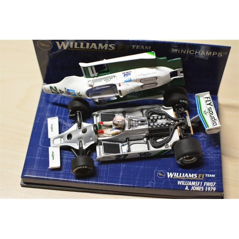 [ใหม่ในเดือนพฤษภาคม] Mini Cut Minichamps 1: 43 Williams FW07 Jones 1979 F1 รถสูตร Split Version ใหม่