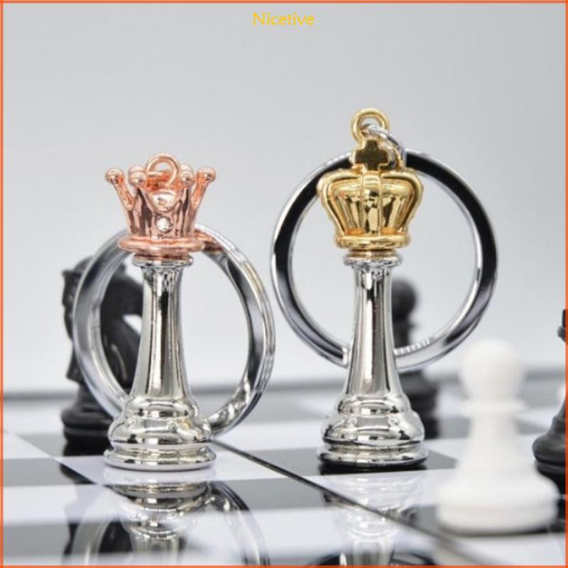 NICE Copper Chess Key Chain Chessman พวงกุญแจจี้ 3D สําหรับธุรกิจมืออาชีพ