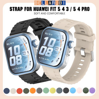 สายซิลิโคนกีฬาเดิม for Huawei Watch Fit 5 4 3 / 5 Pro / 4 Pro อุปกรณ์เสริมสายพานยาง for Huawei Watch Fit 3