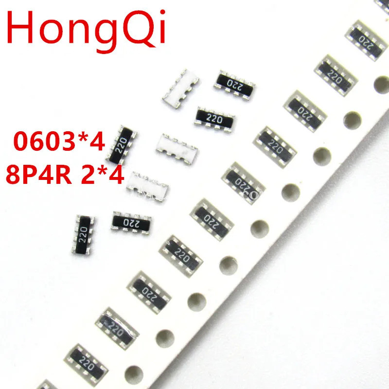 5000 ชิ้น 0603*4 8P4R 2*4P 5% SMD Network Resistor Array 0ohm 1 10 100 โอห์ม 1K 10K 100K 1M 101 102 