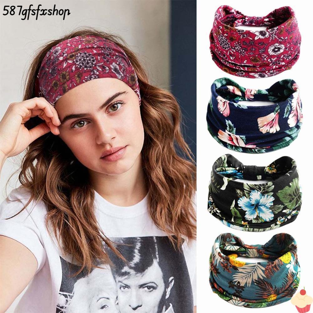 SWEETHOME Bohemian Hairbands Fashion Turban Cross Knot Girls Hair Bands