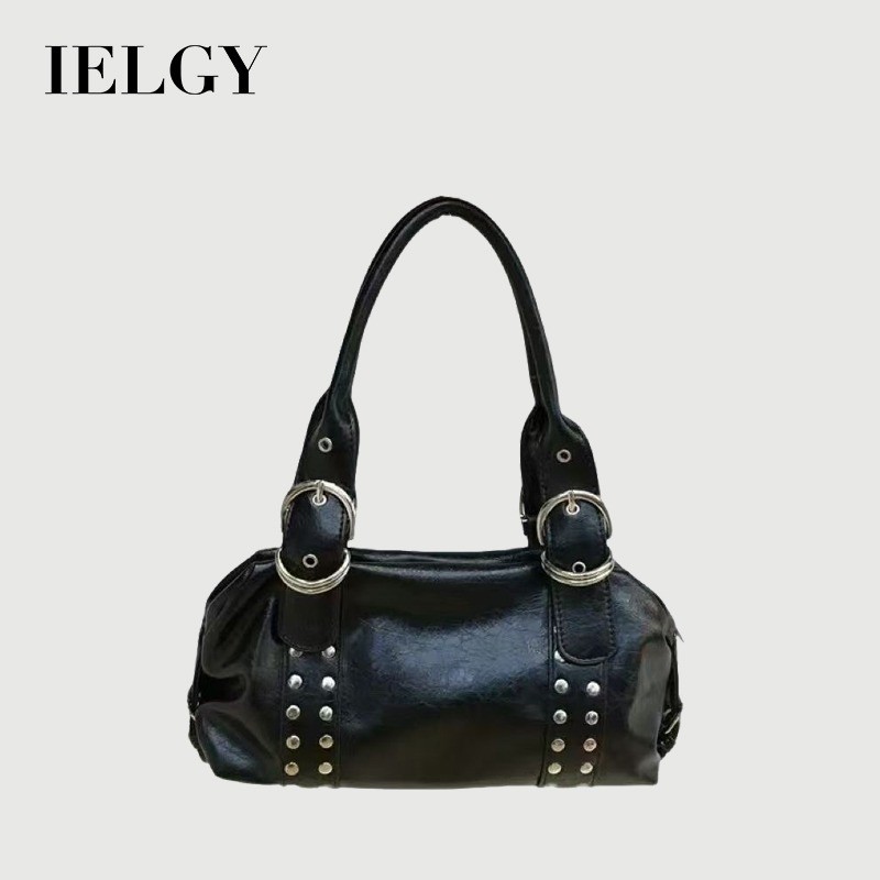 IELGY Casual Portable Tote Bag Willow Nail One Shoulder Underarm Motorcycle Bag