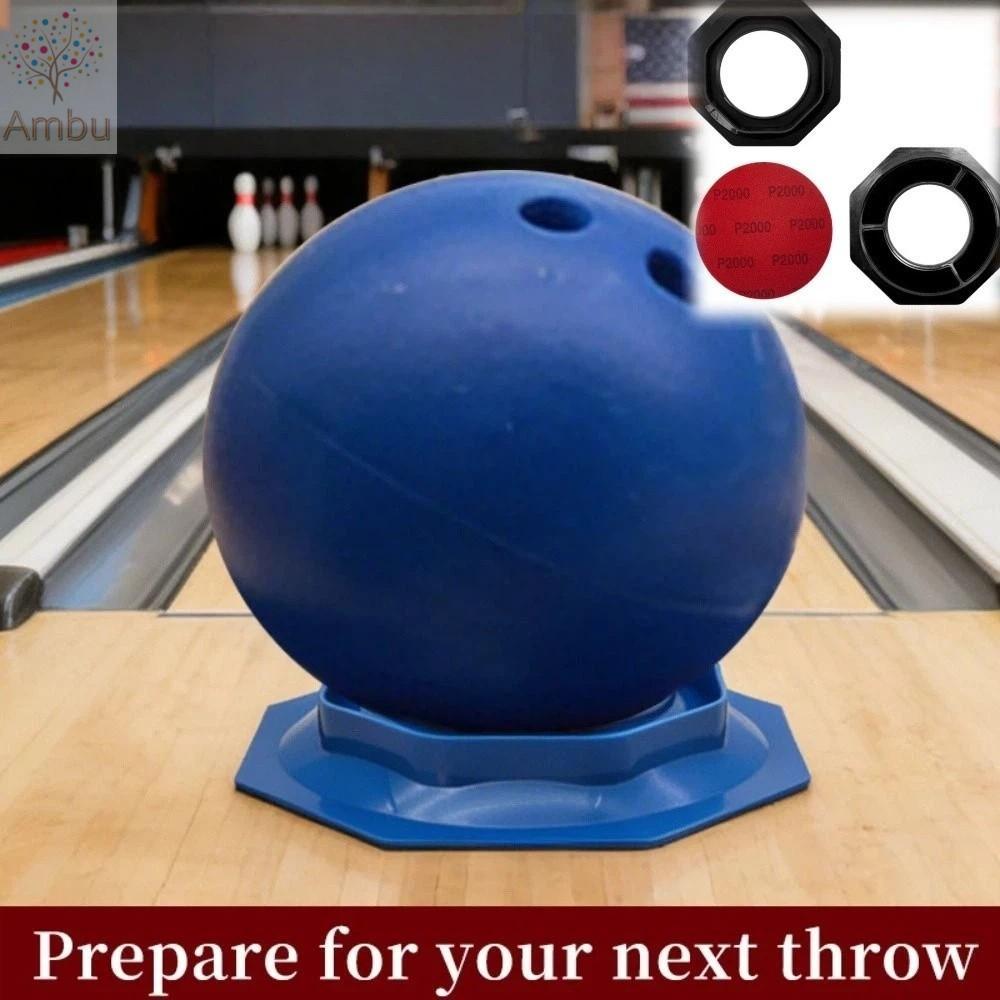 AMBU Bowling Ball Holder, 2-in-1 หกเหลี่ยม Bowling Ball Siding Pad Holder, Professional นํากลับมาใช้