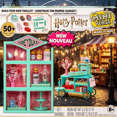 Mgas Miniverse Make It Mini Honeydukes รถเข็น Harry Potter มินิของสะสม 50 Plus ชิ้น Diy เรซิ่นเล่น R