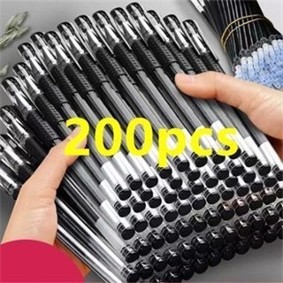 【Wholesale】200Pcs BallPen set Gel Pen 0.5mm Black Ink sign pen ball pen Rods Refill School