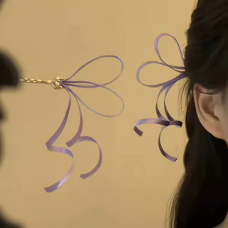 Anti-Gravity โบราณสีชมพู Bow Hairpin ใหม่จีน Hairpin ผมม้วน Hanfu อุปกรณ์เสริมผม