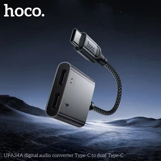 HOCO UPA34 UPA34A 2in1 ตัวแปลงหัวชาร์จ Type-C to Aux 3.5mm & TC ชาร์จ ฟังเพลง คุยสาย PD 60W อะแดปเตอร์แปลงเสียง hc5