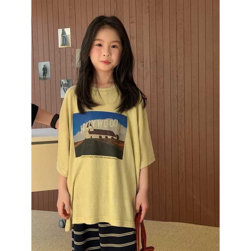 เสื้อยืด HOLLYWOOD YELLOW - สําหรับเด็ก