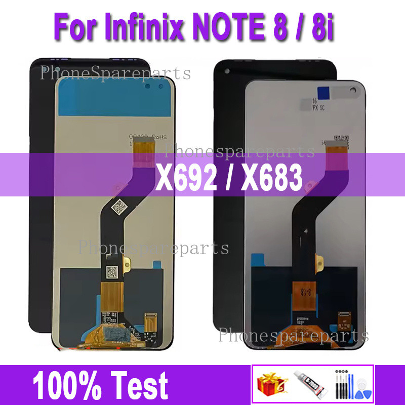 X692 X683 X683B LCD พรีเมี่ยมสําหรับ Infinix หมายเหตุ 8i จอแสดงผล LCD Touch Screen Digitizer แผงสําห