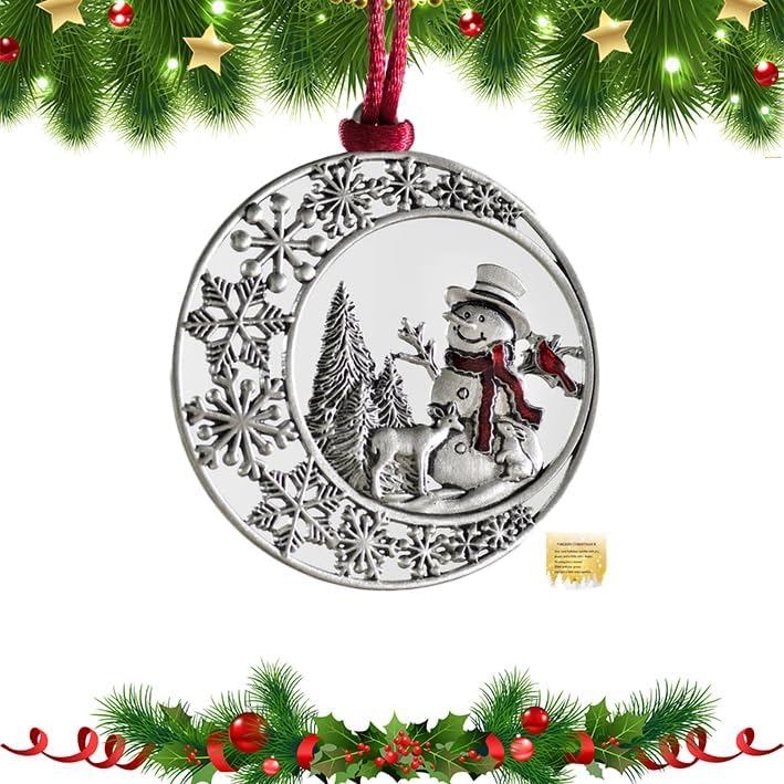 เครื่องประดับคริสต์มาส, 2025 Solid Pewter เครื่องประดับต้นคริสต์มาส Handcrafted Pewter เครื่องประดับ