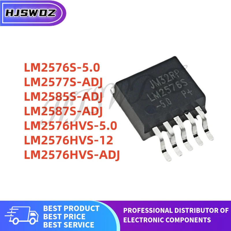 5 ชิ้น TO-263 บรรจุ LM2576HVS-5.0, LM2576HVS-ADJ, LM2576S-5.0, LM2585S-ADJ, LM2576, LM275S-A7S, LM2S