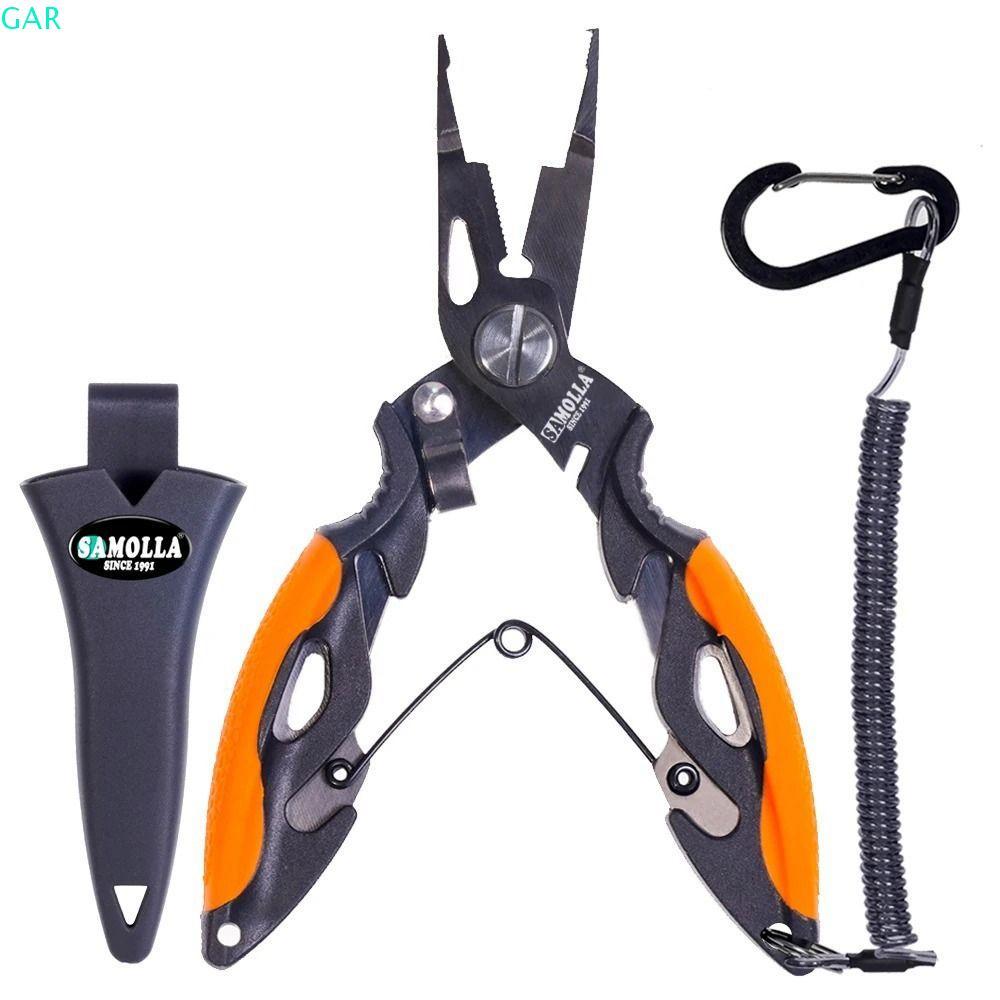 GAR Fish คีม, Anti-SLIP Multifunctional Fishing ผูก Hooks คีม, Angling อุปกรณ์สแตนเลสลื่นจับ Ergonomics ตัดสายตกปลาอุปกรณ์ Outdoor Camping