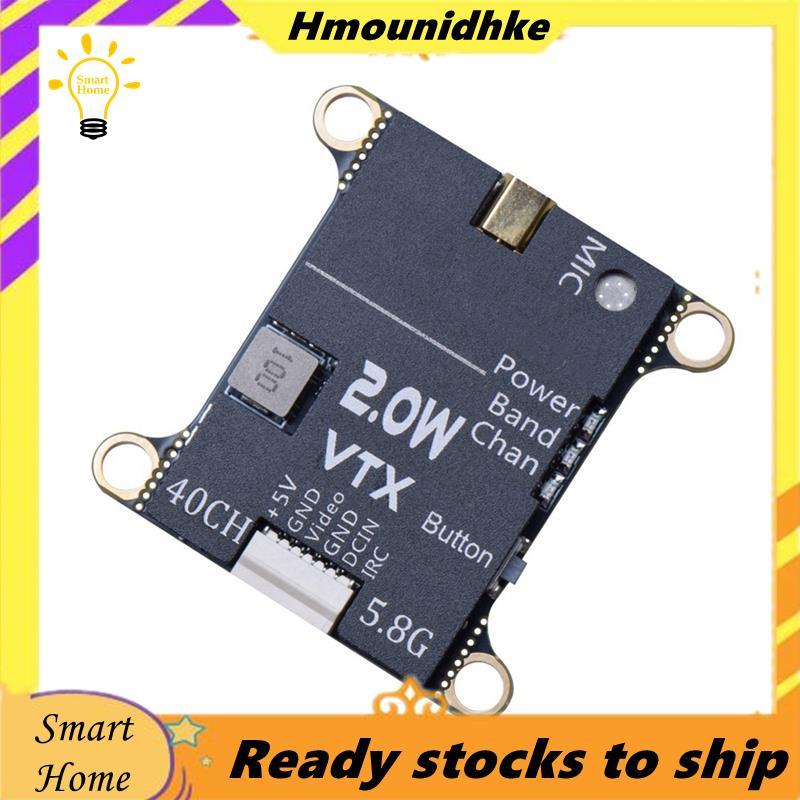 2W 5.8G VTX 40CH 2-6S FPV การส่งผ่านวิดีโอปรับ 25/400/800/1.5 W/2.0 W/0 MW สําหรับ RC FPV Drone