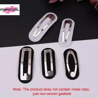 PINKCOOL 100PCS รูปไข่ไม่ทอ Tear Drop snap คลิป spacers สี่เหลี่ยมผืนผ้า Felt pads แพทช์ appliques สําหรับสี่เหลี่ยมผืนผ้า hairpins อุปกรณ์เสริมร้อน