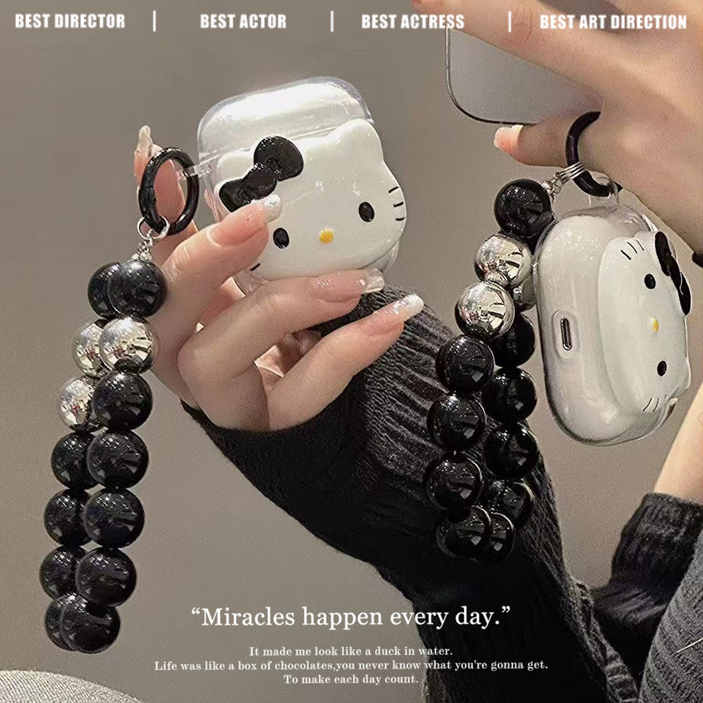 เคส airpods เคส airpods 2 แมวดําน่ารักเหมาะสําหรับ Edifier X5pro เปลือกบลูทูธถั่วอะตอม X1 evo เคสหูฟ