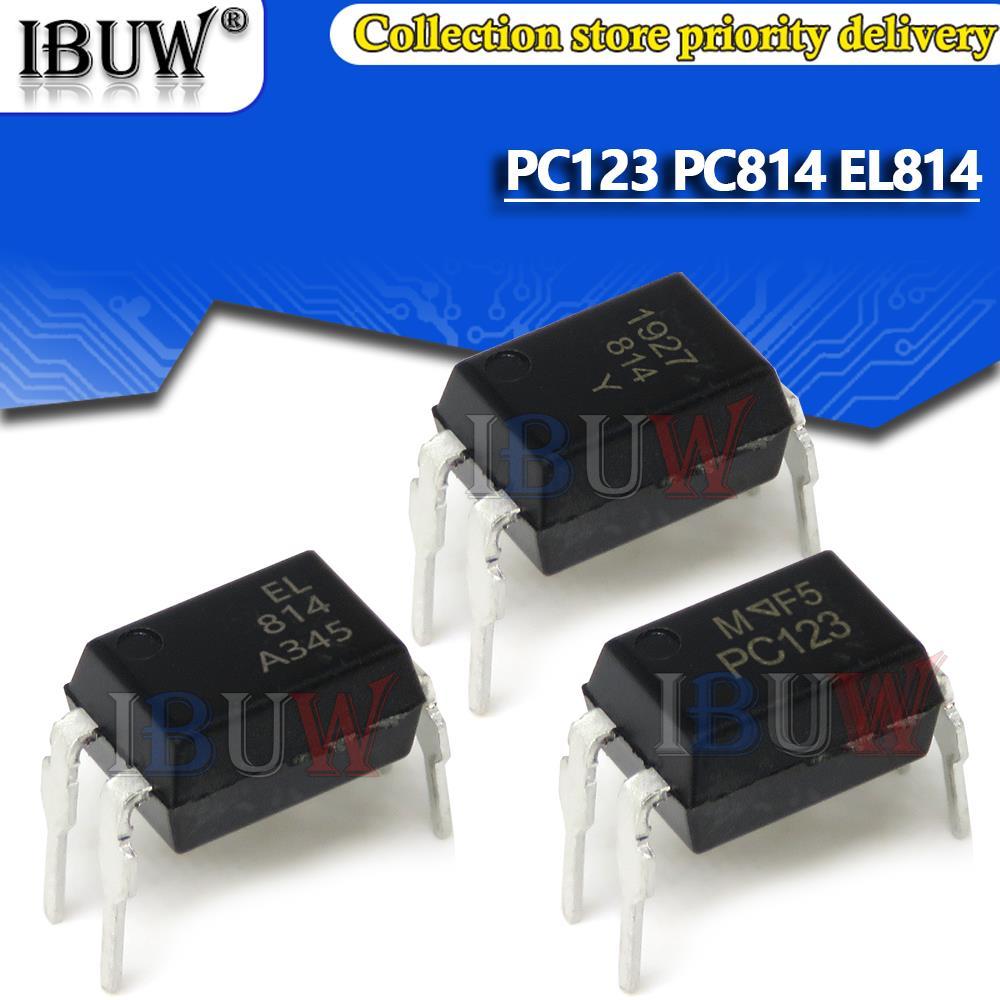 10PCS PC814 PC123 EL814 DIP-4 LTV814 DIP 814 ใช้งานร่วมกับ optocoupler แท้