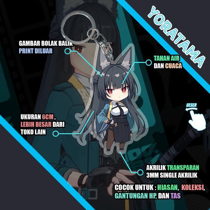 Gantungan Kunci Zenless Zone Zero ZZZ Ellen Miyabi Evelyn, พวงกุญแจอนิเมะ Lucu - Miyabi