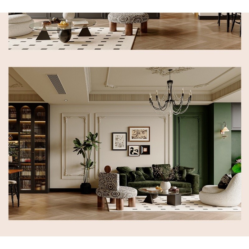 เหมาะสําหรับ TV Wall Retro Home Renovation Supplies มุม Mouldings