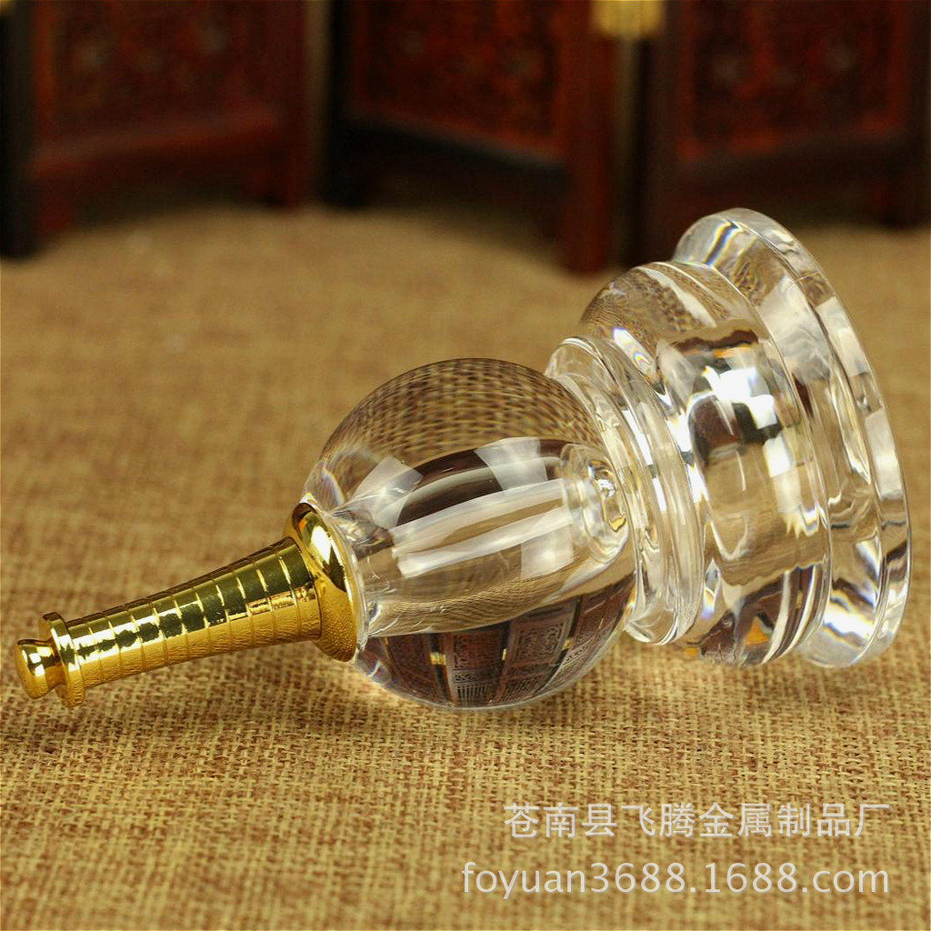 Taiwan Craft นําเข้าอะคริลิค Relic Pagoda Seal Pagoda Gawu กล่องคริสตัล Relic Pagoda 4.23