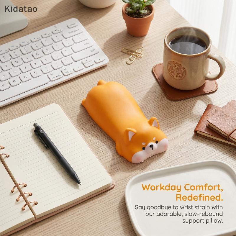 Kidatao การ์ตูนสัตว์แผ่นรองข้อมือแบบนุ่ม Ergonomic Office เมาส์รองรับความเครียดบรรเทาสําหรับโต๊ะใหม่