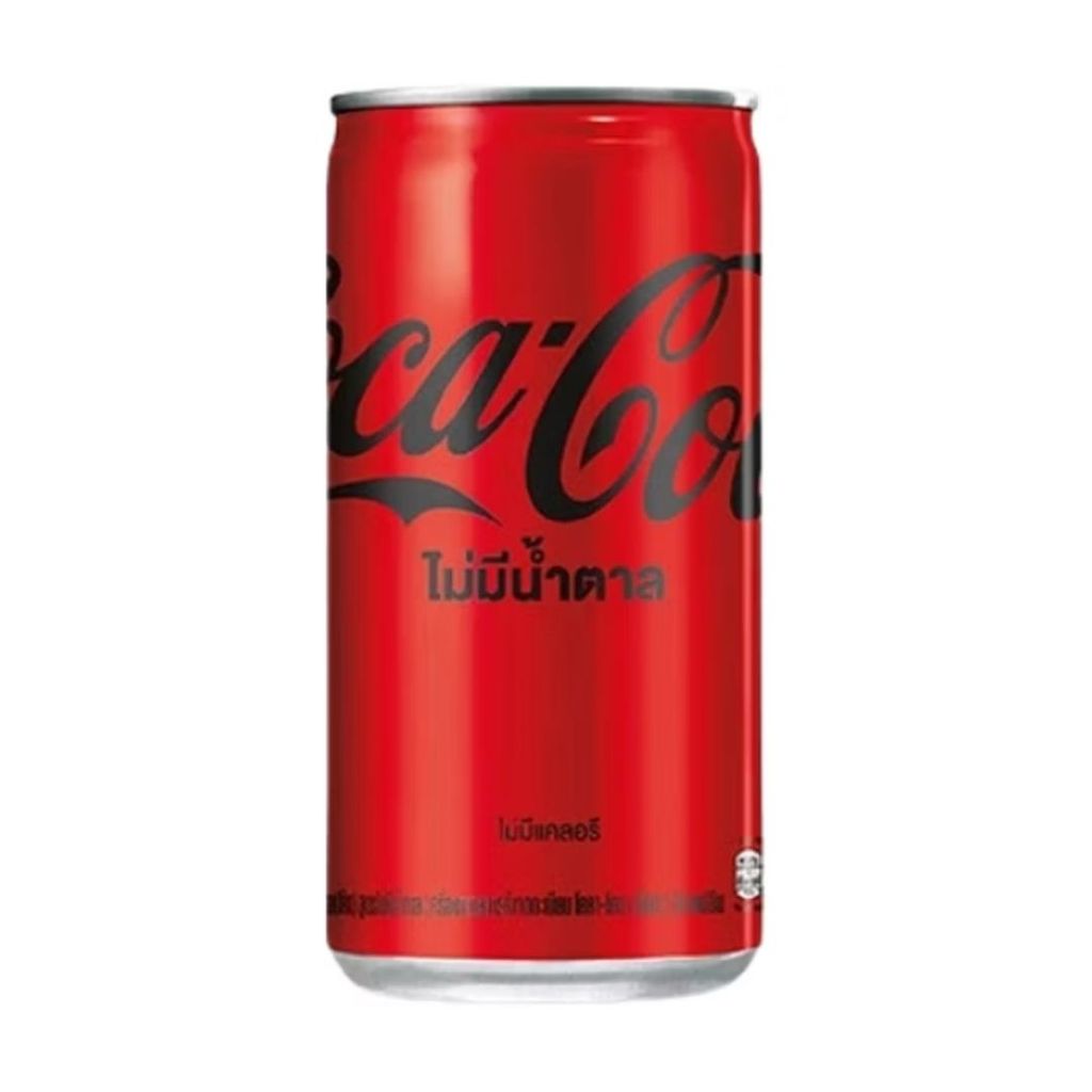 โค้ก ซีโร่น้ำอัดลมสูตรไม่มีน้ำตาล (Coke Zero Sugar Soft Drink 180ml.)