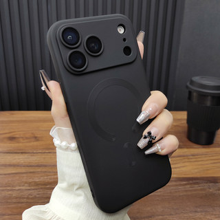 หรูหรา Soft Matte เคสโทรศัพท์แม่เหล็กสําหรับ iPhone 11 12 13 14 Plus 15 16 17 Pro Max Air ซิลิโคนกันกระแทกกันชนกลับกรณีฝาครอบ