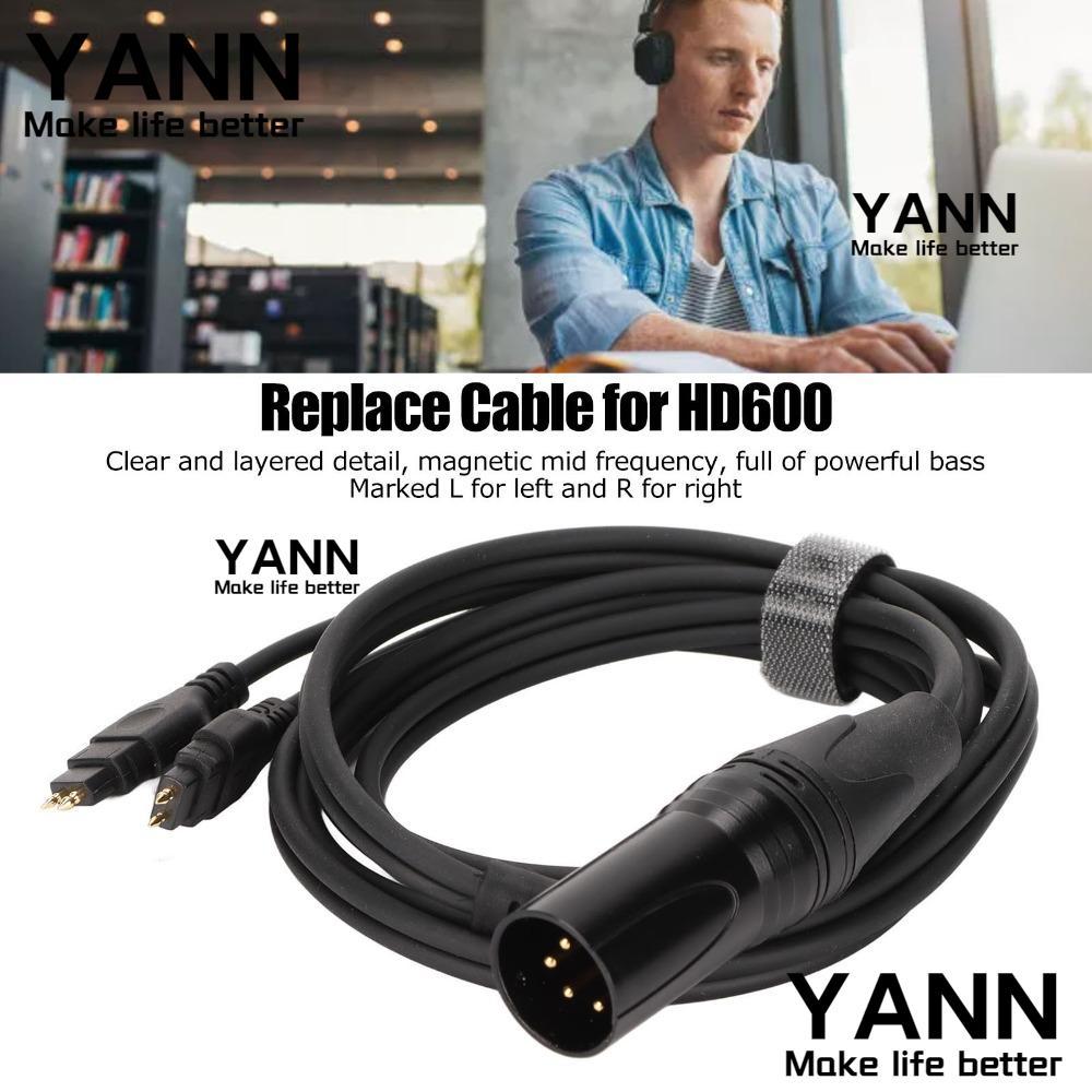 YANN สายหูฟัง, Plug and Play 1.5 M / 4.9ft 4 Pin XLR สายชาย, สายสัญญาณเสียงหูฟังสําหรับ Sennheiser H