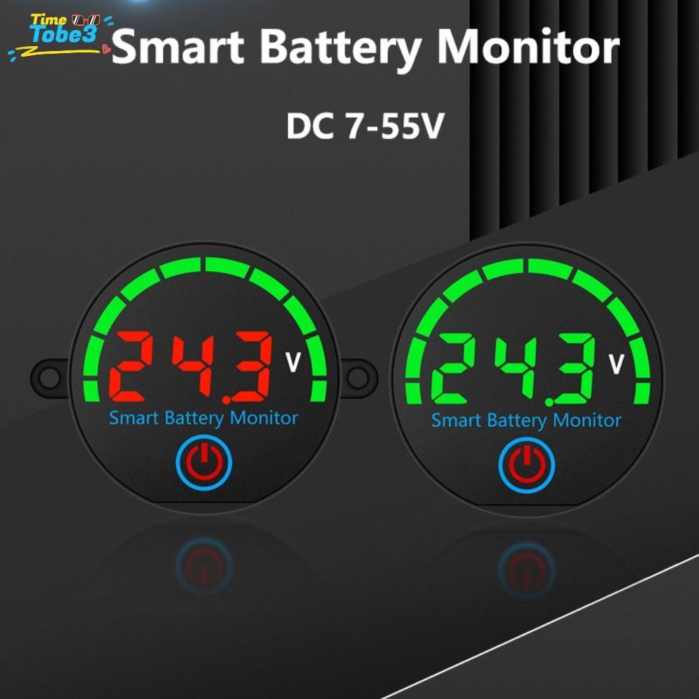 TOBE3 ตัวบ่งชี้ระดับแบตเตอรี่ LED, พร้อม Power- Memory Mini Smart Battery Monitor, รถยนต์ไฟฟ้ามืออาช