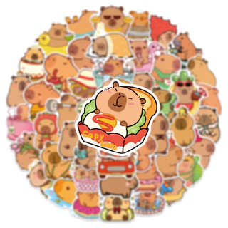 ❉ สติ๊กเกอร์ Q Capybara Series 01 ❉ 60 ชิ้น/เซ็ตแฟชั่น DIY สติ๊กเกอร์กันน้ํา Doodle สติ๊กเกอร์